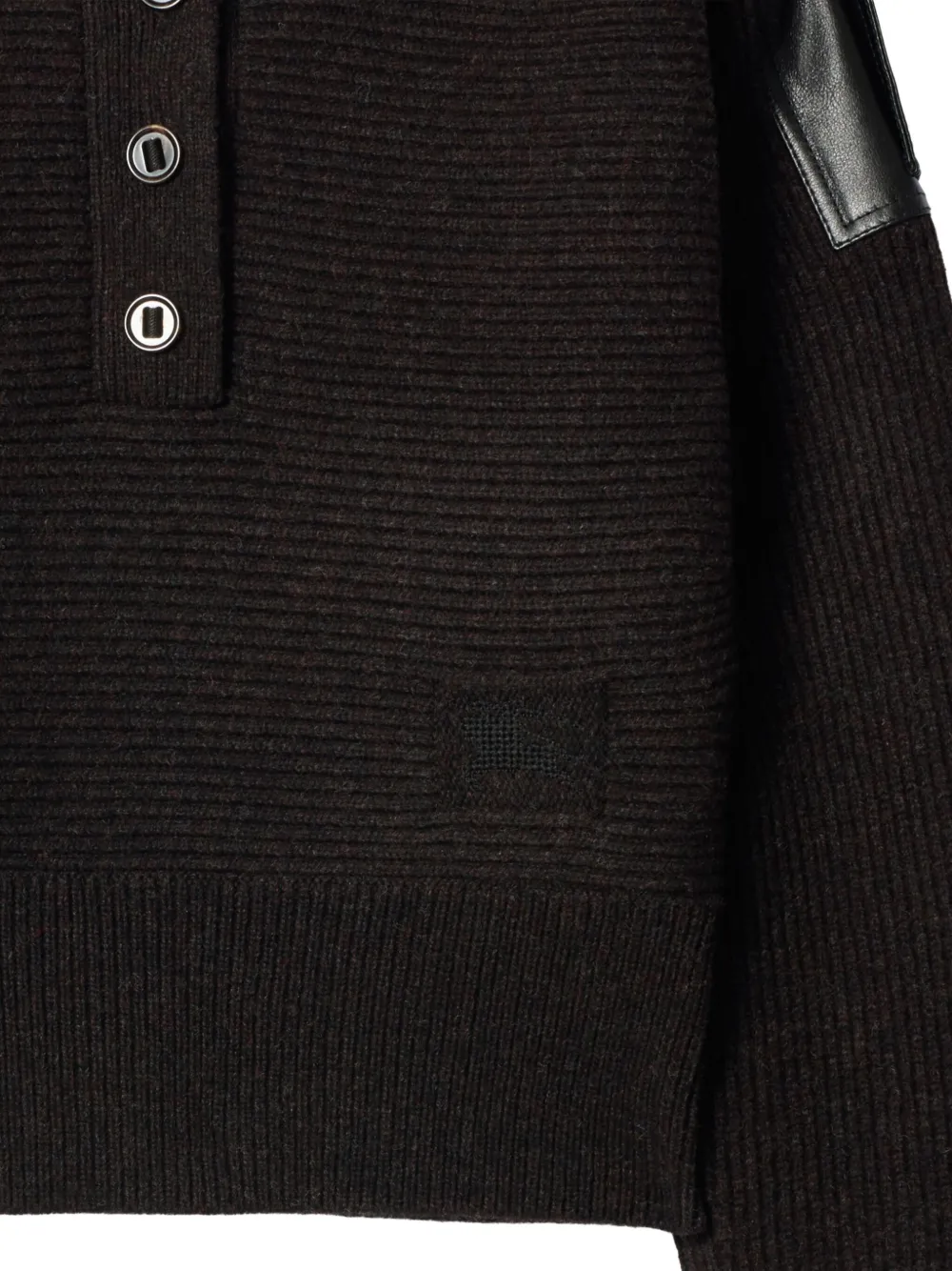 Burberry Wool Half-button Sweater In Green
