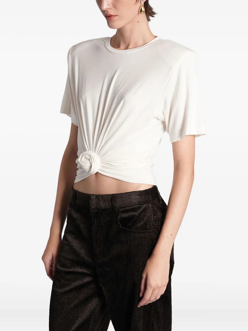 Magda Butrym Tshirt 02 Topwear In Beige Cellulose In Neutral