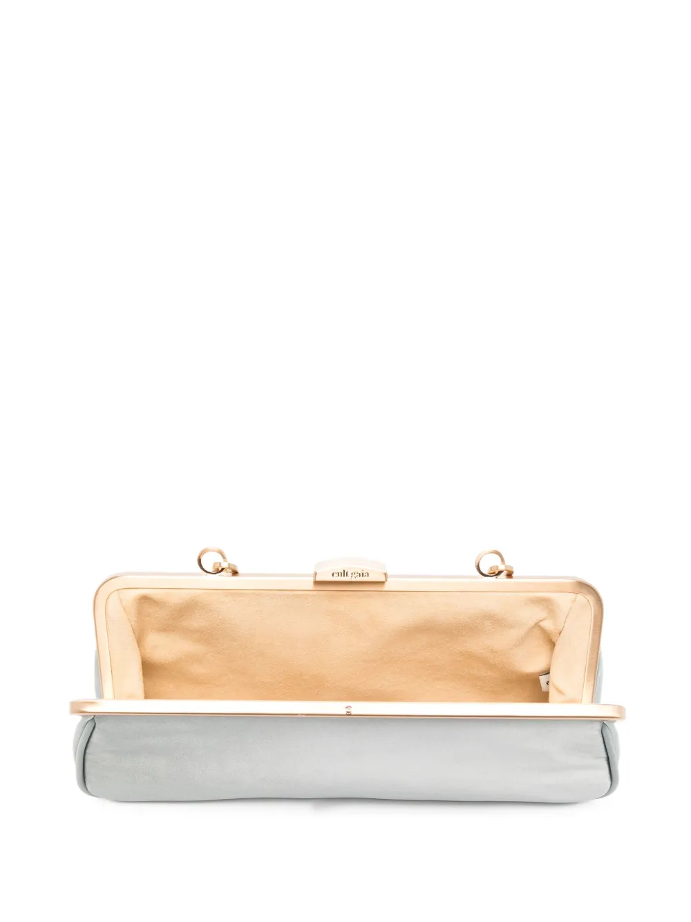 Cult Gaia Matilde Satin Clutch Bag In Blue