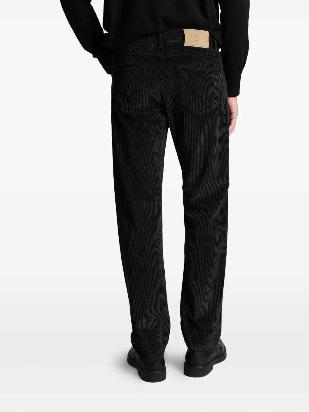 Pt Torino Corduroy Trousers In Black