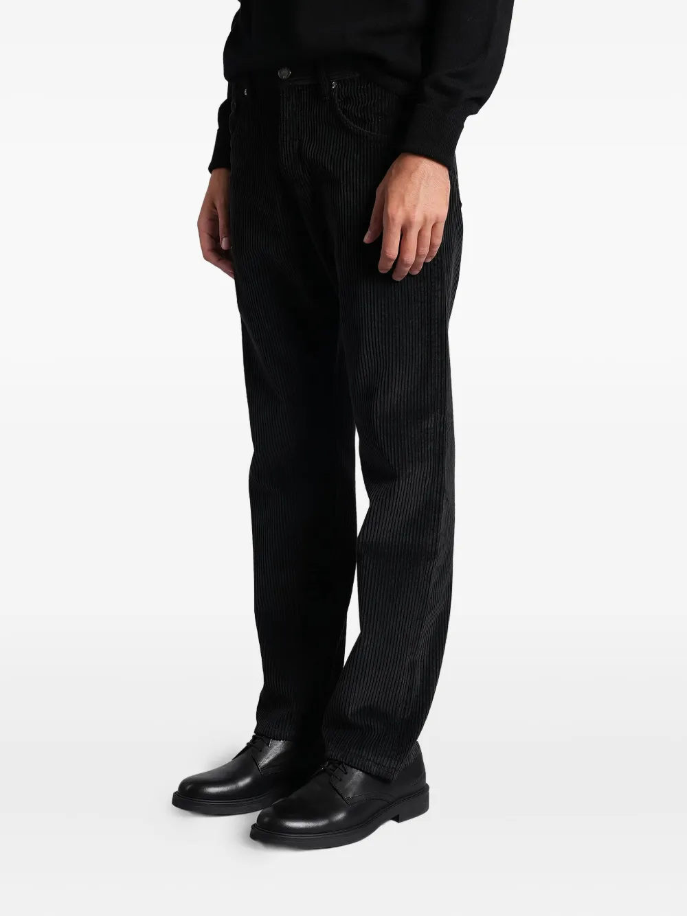 Pt Torino Corduroy Trousers In Black