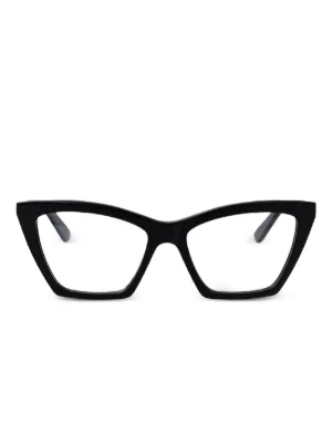 Prada Eyewear キャットアイ メガネフレーム | ブラック | FARFETCH JP