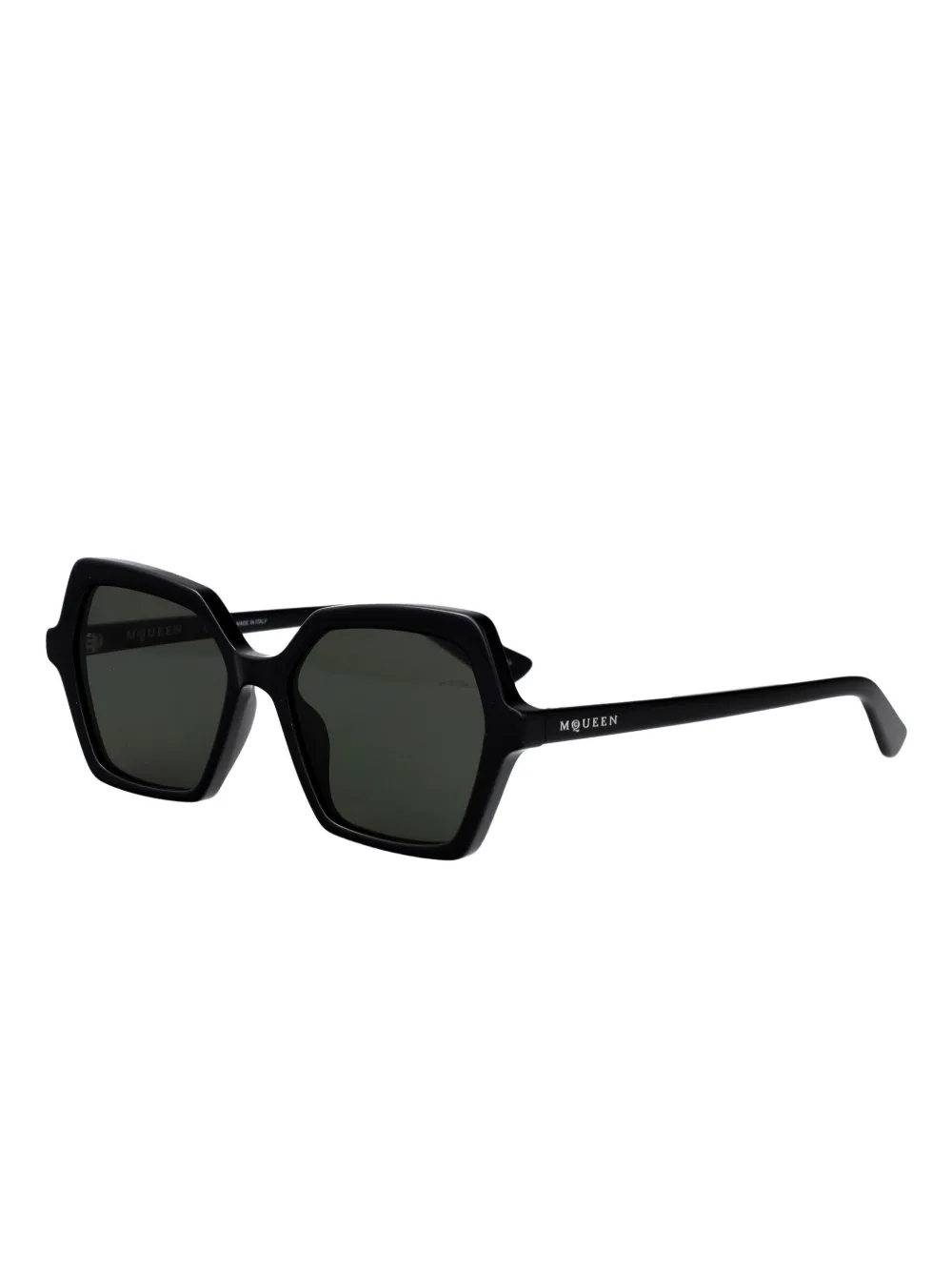 Alexander McQueen Eyewear geometric-frame sunglasses - Zwart