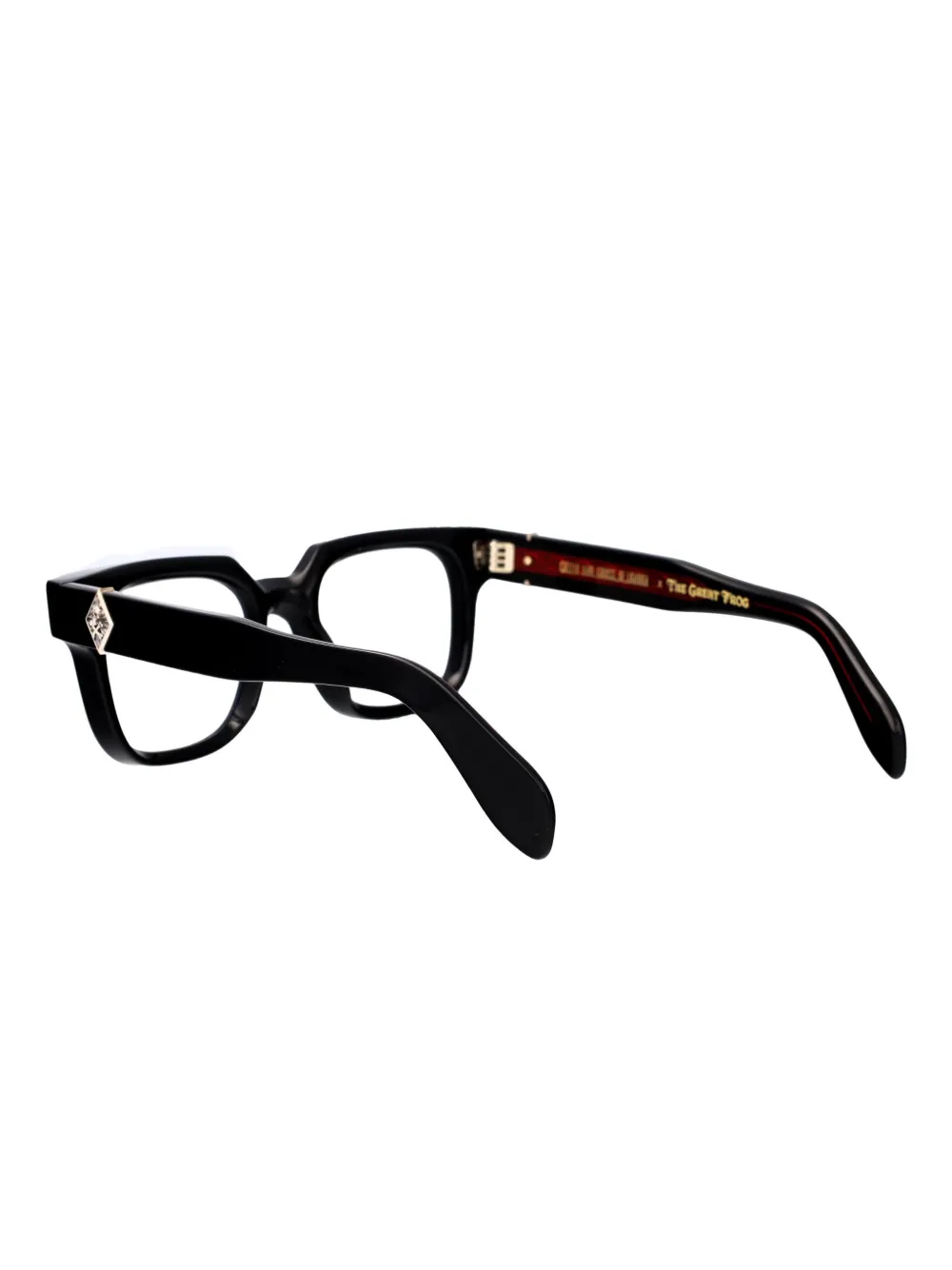 Cutler & Gross The Great Frog bril met verfraaid rechthoekig montuur Zwart