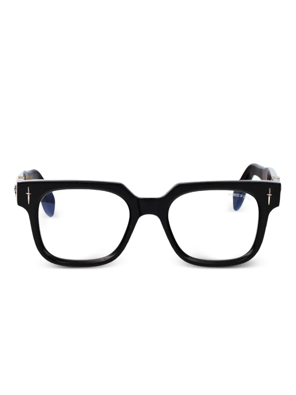 Cutler & Gross lunettes de vue rectangulaires The Great Frog à ornements | noir | Image 1