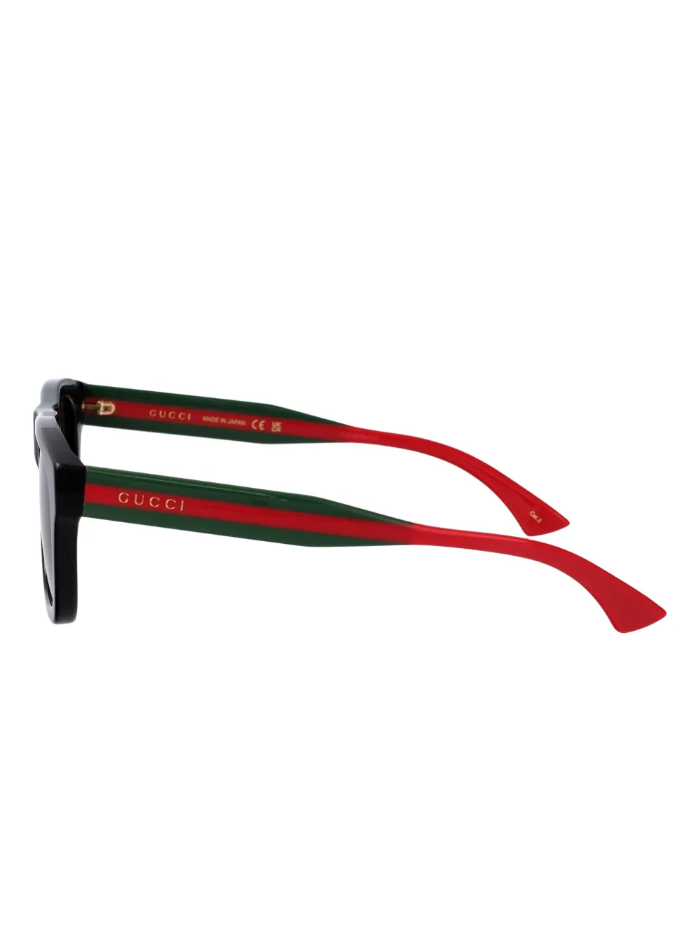 Gucci Eyewear Zonnebril met rechthoekig montuur Zwart