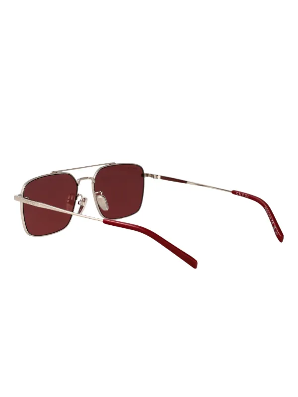 Glasses Frames Red Gucci Aviator Sunglasses Gucci AVIATOR RED