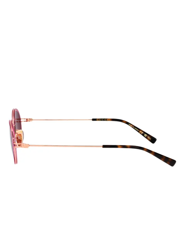 Gucci Eyewear オーバルフレーム サングラス | ピンク | FARFETCH JP