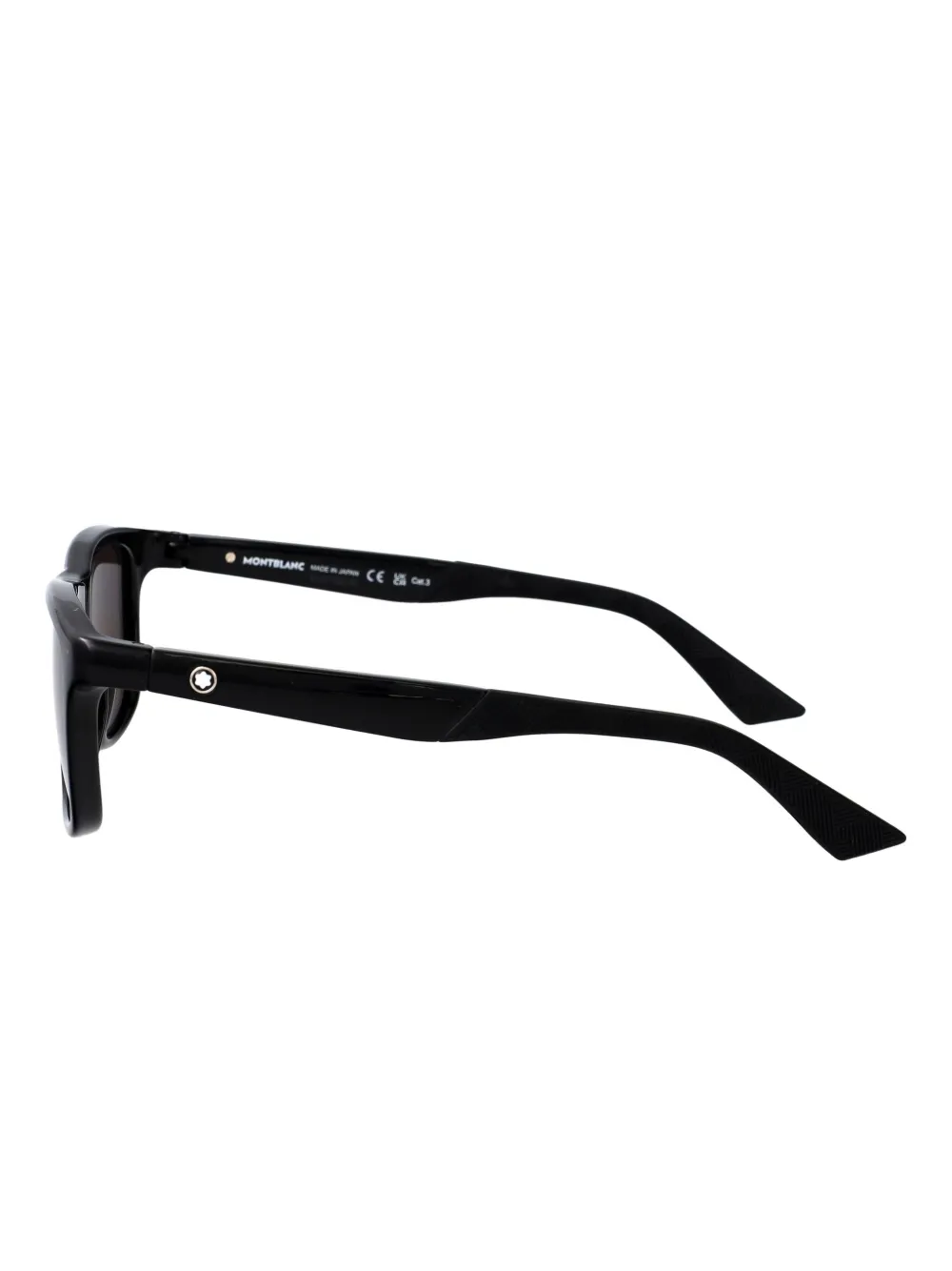 Montblanc Zonnebril met rechthoekig montuur Zwart