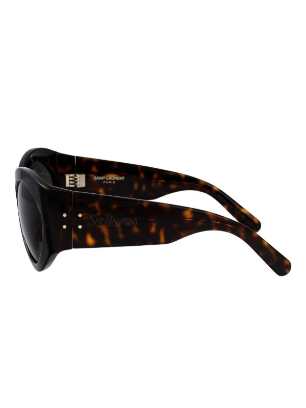 Saint Laurent Eyewear tortoiseshell-effect cat-eye Sunglasses