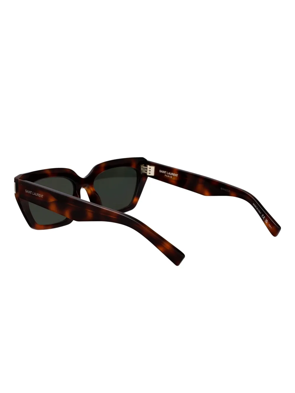 Saint Laurent Eyewear Zonnebril met vierkant montuur Bruin