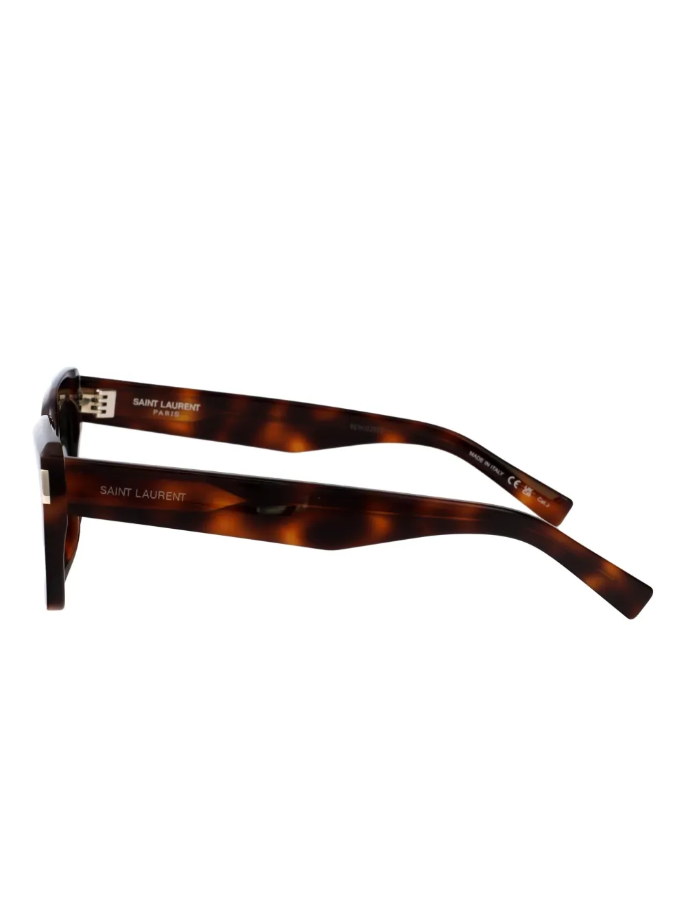Saint Laurent Eyewear Zonnebril met vierkant montuur Bruin