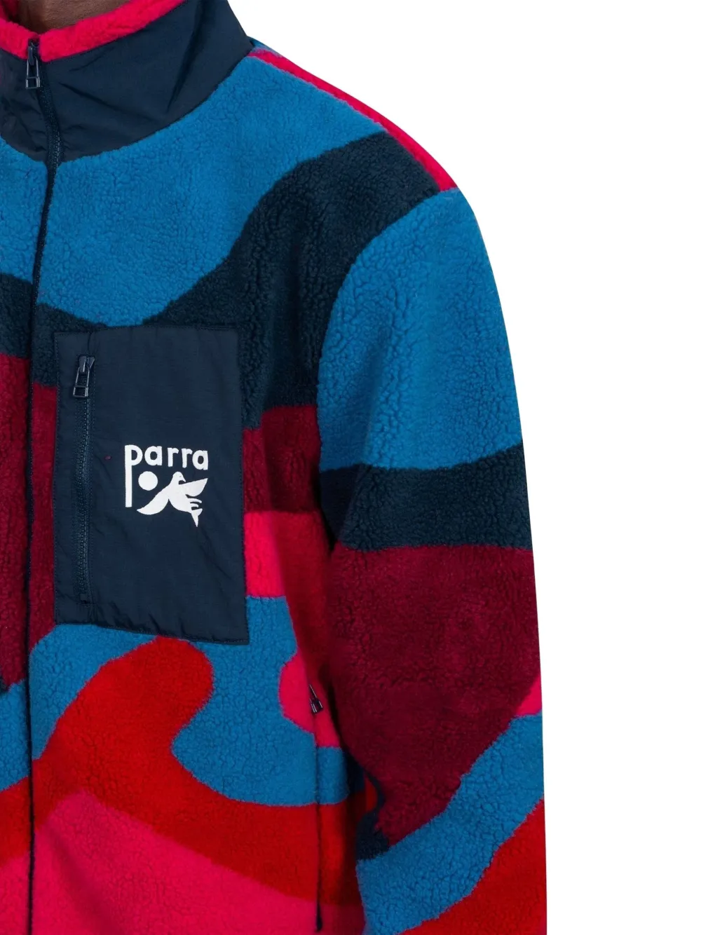 BY PARRA Fleece jack met ritszak Rood