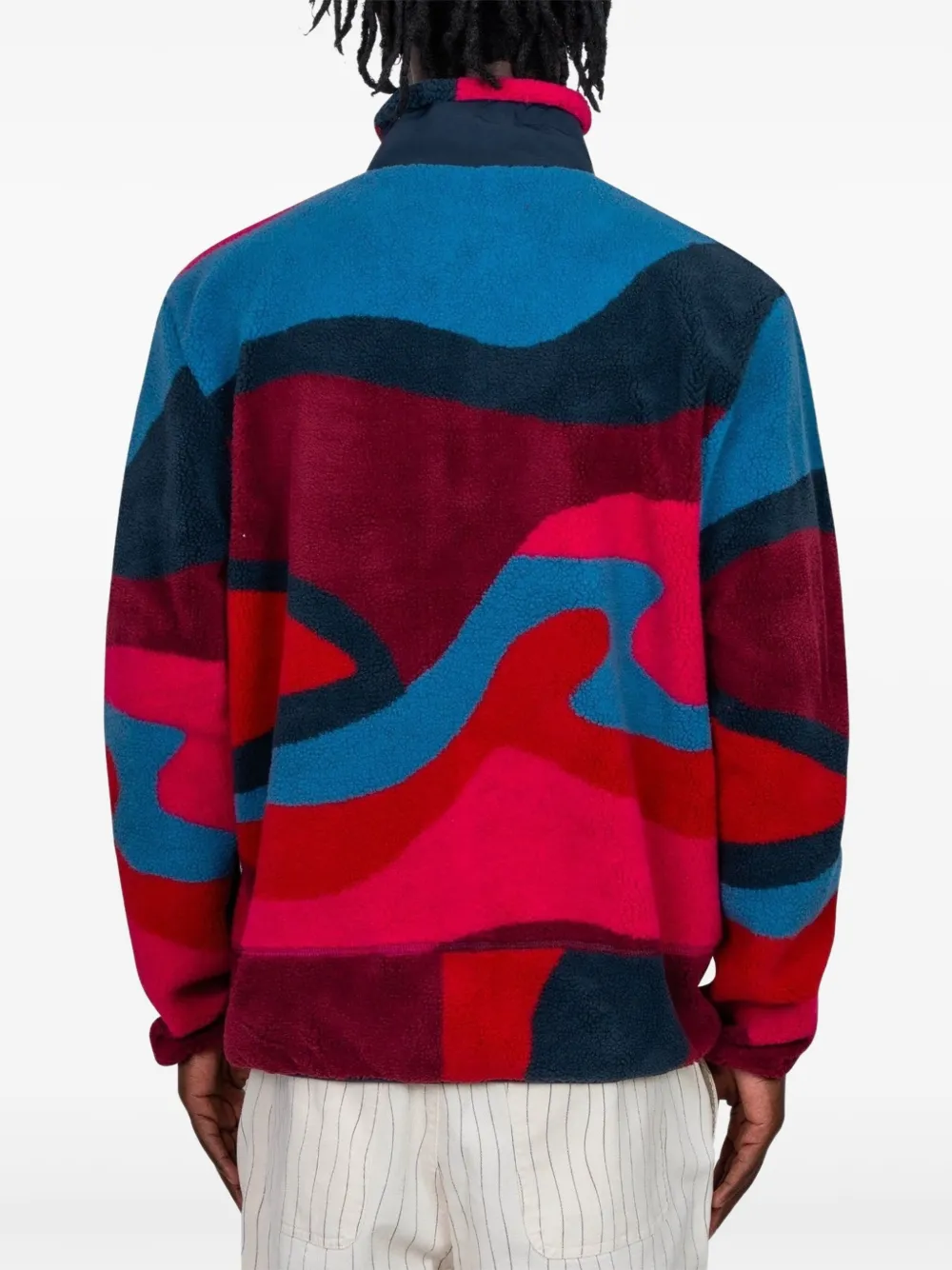 BY PARRA Fleece jack met ritszak Rood