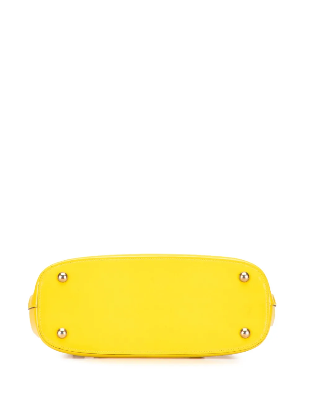 Pre-owned Gucci 2000-2015 Patent Bright Bit Satchel In Yellow