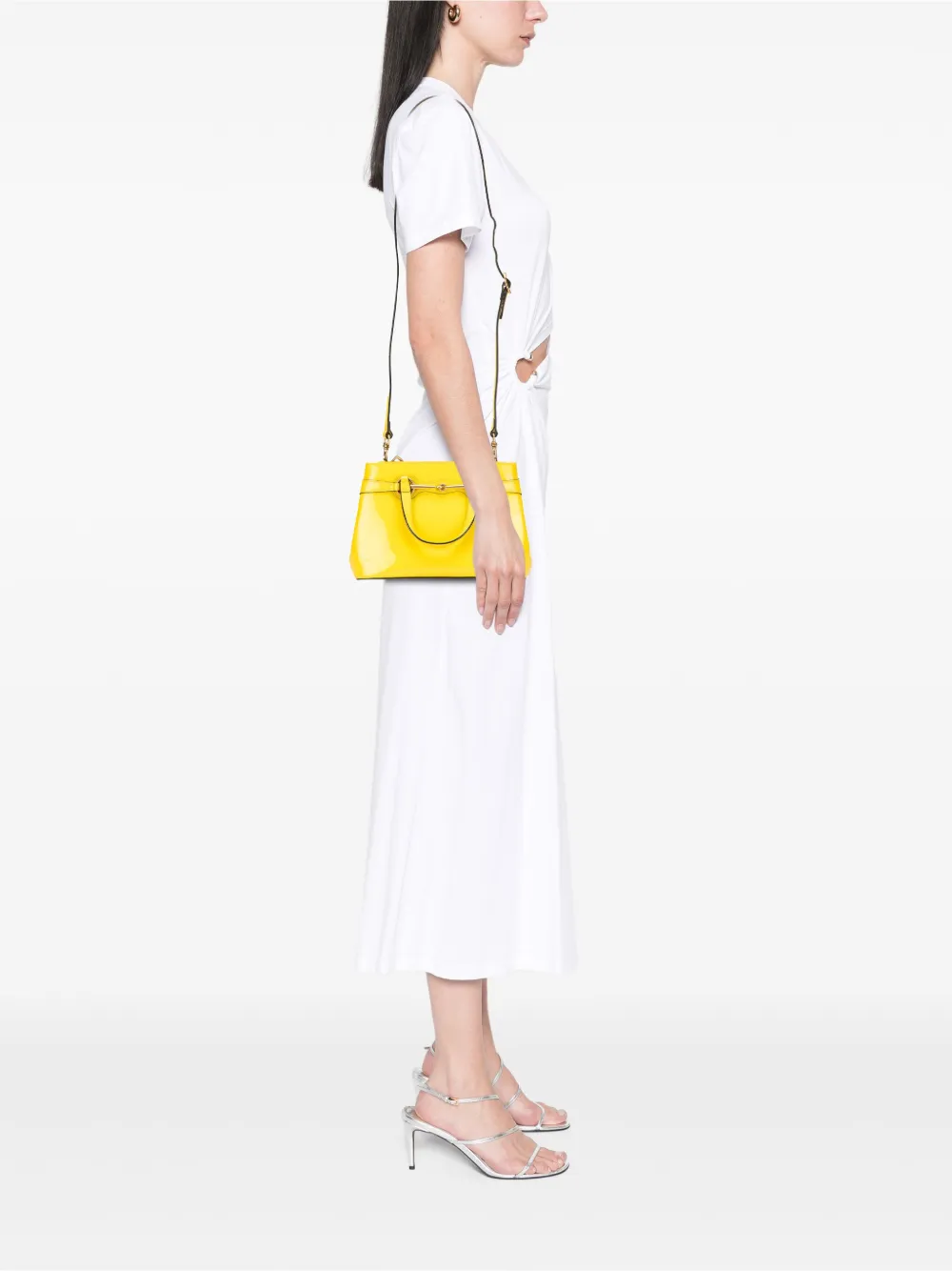 Gucci Pre-Owned 2000-2015 Patent Bright Bit satchel | Pre-Owned | Image 2