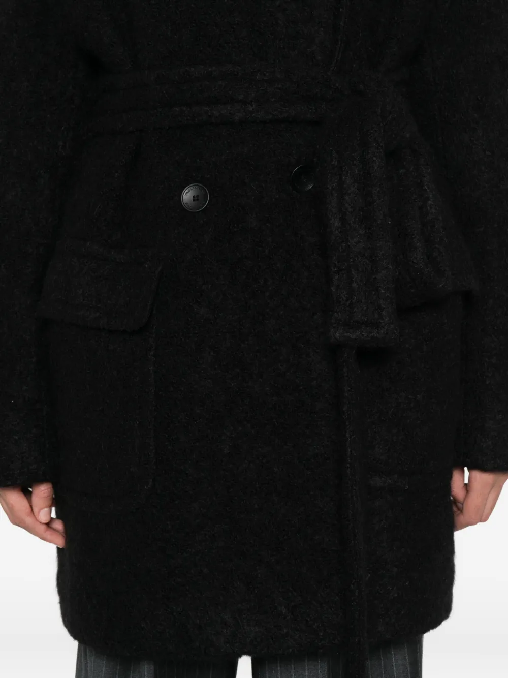 Tagliatore Jas met ceintuur Zwart