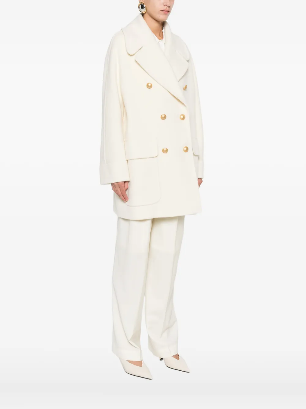 Tagliatore Jas met dubbele rij knopen Beige