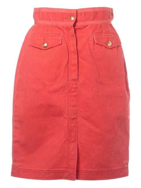 CHANEL Pre-Owned 2000-2010 front-pocket midi skirt