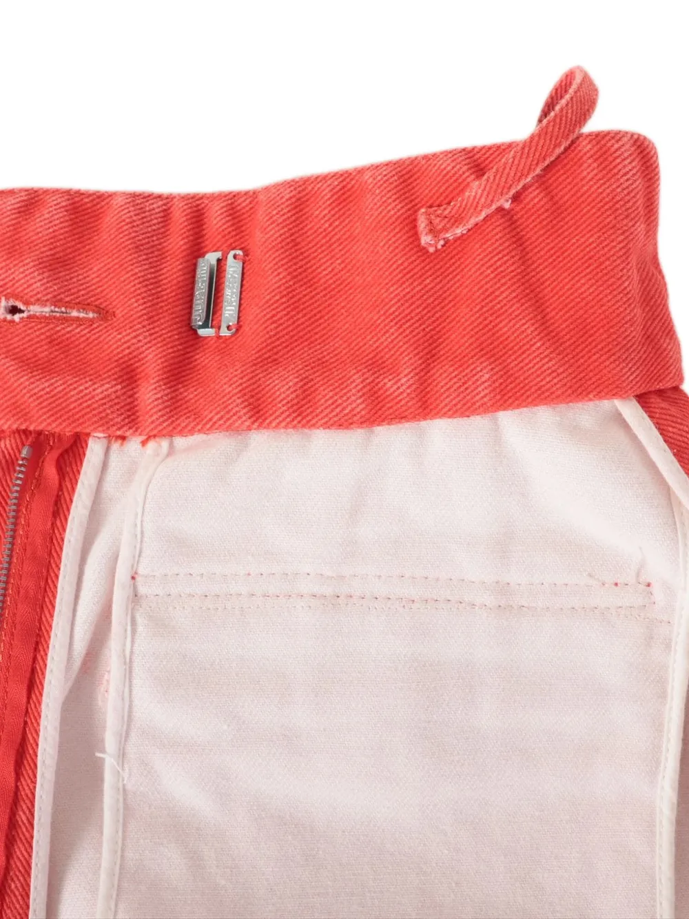 Pre-owned Chanel 2000-2010 Front-pocket Midi Skirt In Red