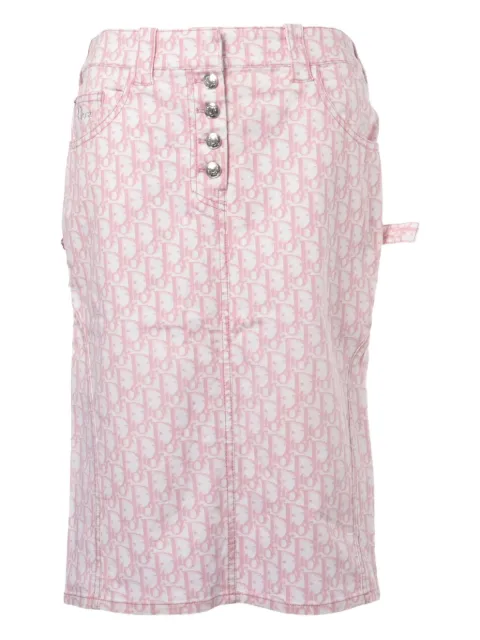 Christian Dior Pre-Owned 2004 Trotter-monogram midi skirt