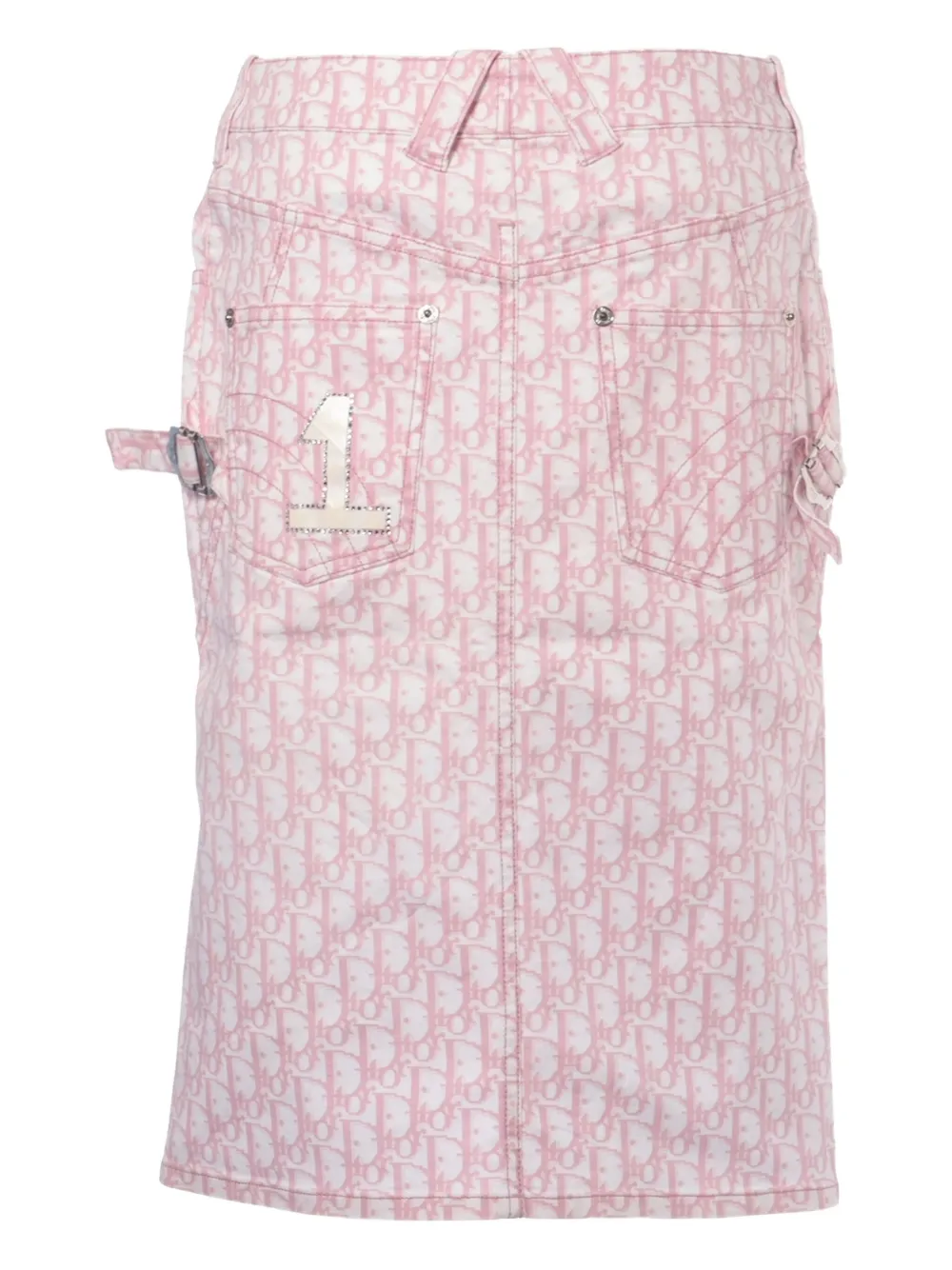 Christian Dior Pre-Owned 2004 Trotter-monogram midi skirt | Image 2