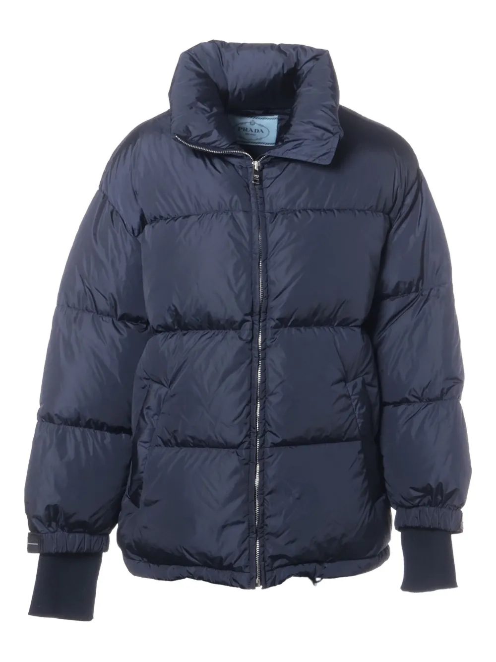Pre-owned Prada 2018 Zip-up Down Jacket In Blue