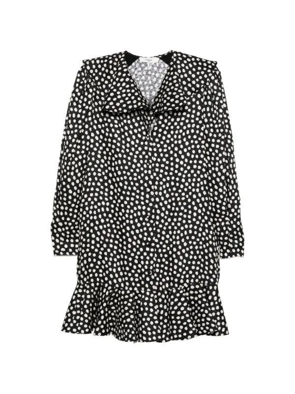 Chloé Polka Dot-pattern Dress in Black