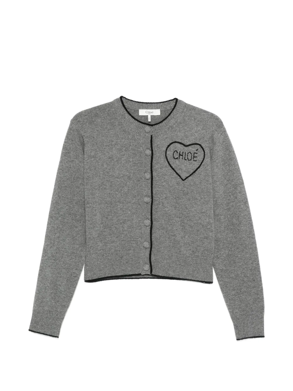 Chloé Cardigan con applicazione - Grigio