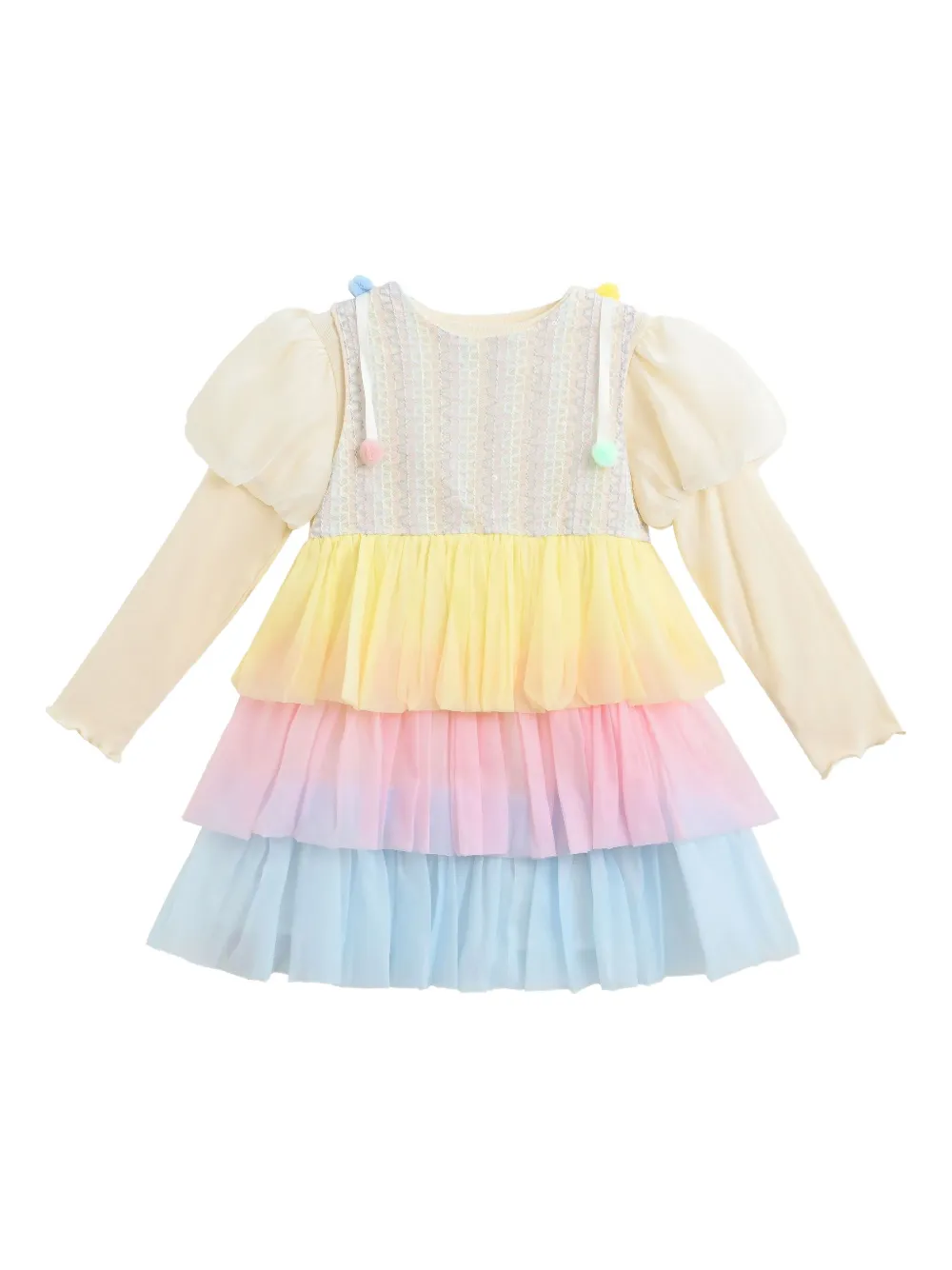 Mimi Tutu pom-pom tulle dress | Neutrals | Image 1