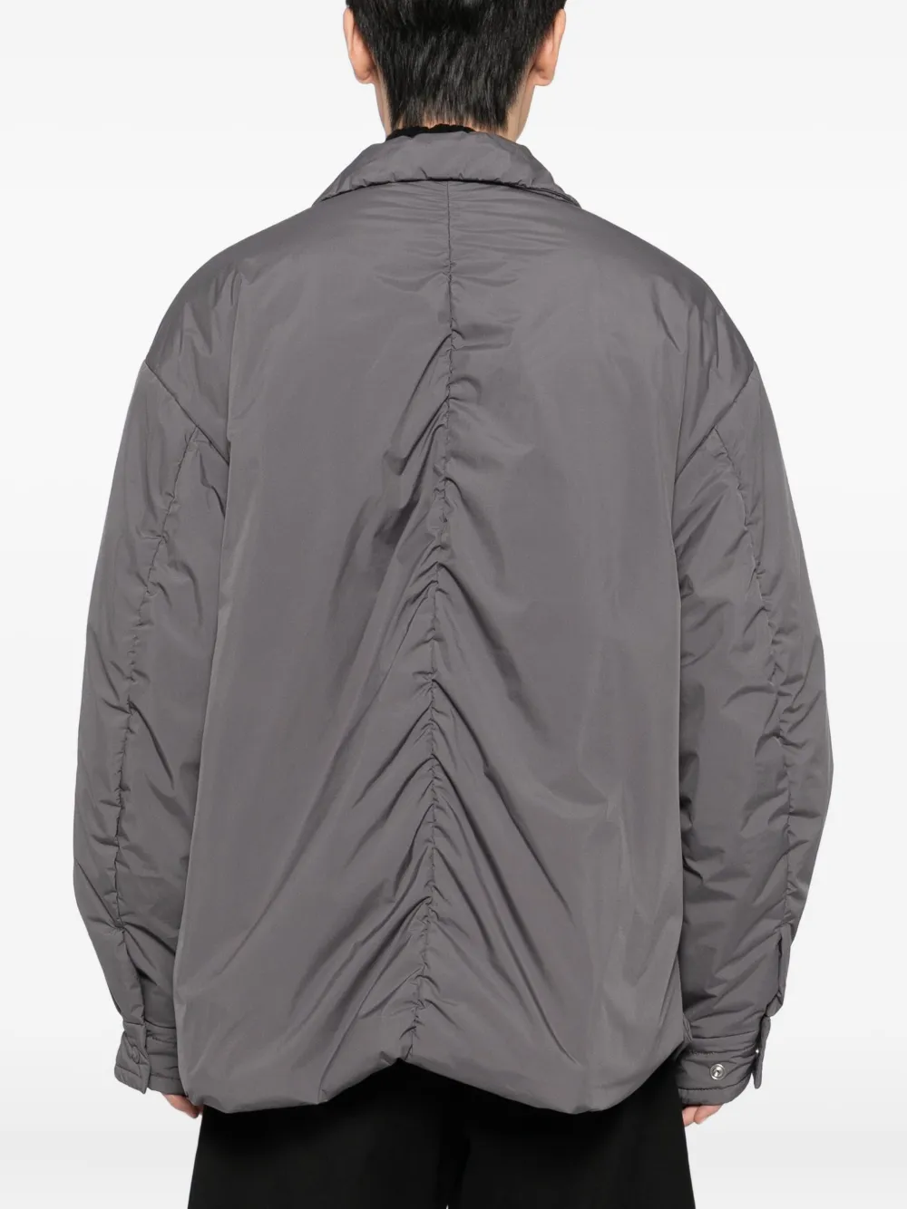 SONGZIO Gewatteerd jack met ruches Grijs