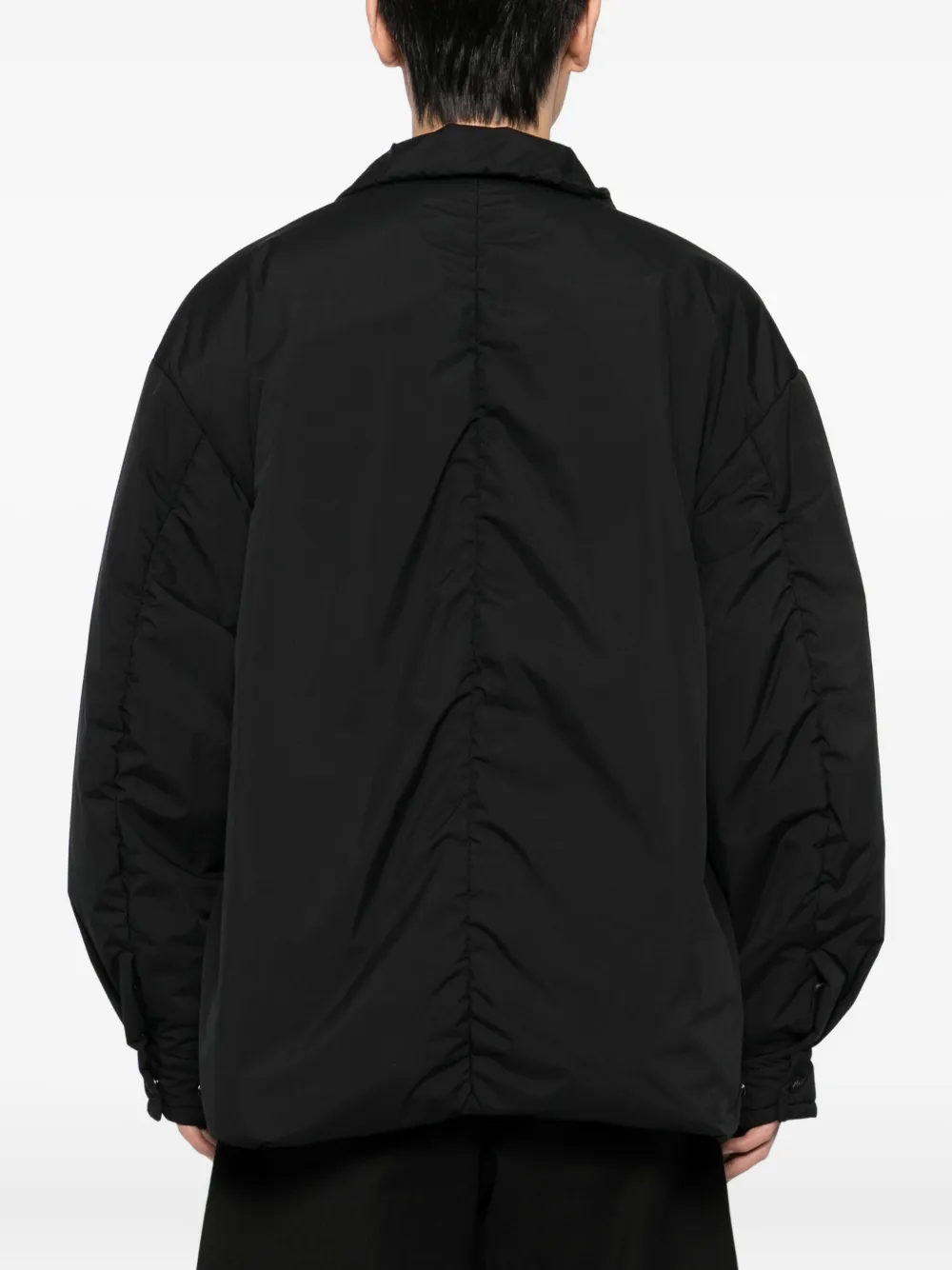 SONGZIO Gewatteerd jack met ruches Zwart