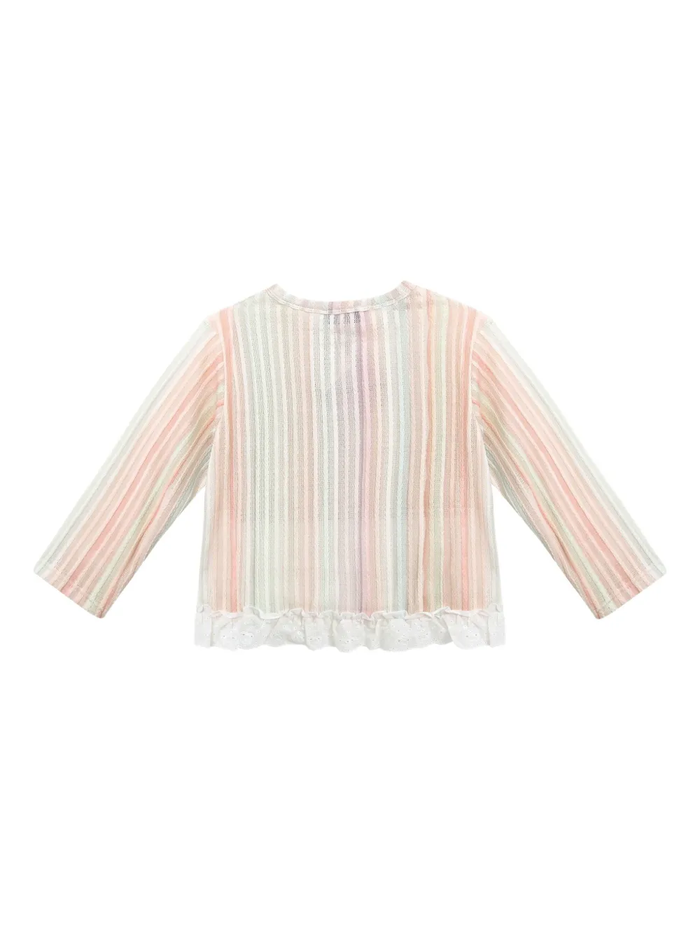 Mimi Tutu Gestreept vest en rok met kanten afwerking Blauw