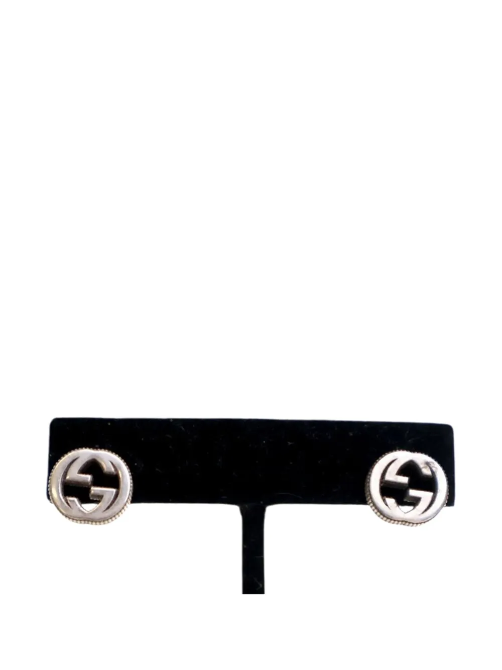Gucci Pre-Owned 2010-2020 Sterling Silver Interlocking G Ear Studs earrings | Silver | Image 1
