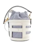 Fendi Pre-Owned 2010-2025 Mini Nylon Vitello King Logo Step Out Bag bucket bag - Blue