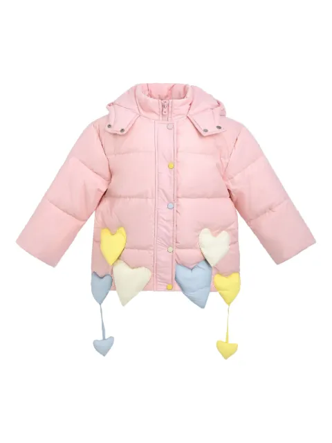 Mimi Tutu heart-appliqué puffer coat