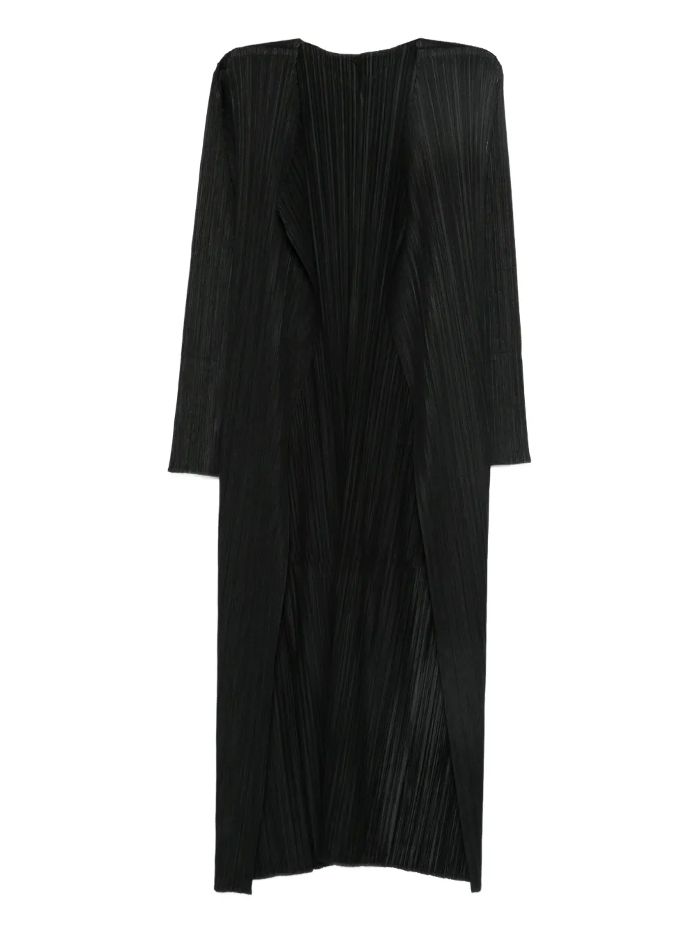 Pleats Please Issey Miyake open-front pleated coat | Black | Image 1