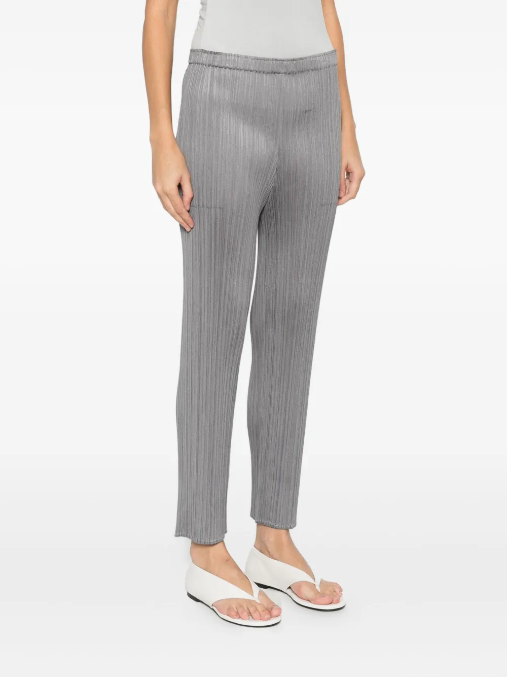 Issey Miyake Pleated Trousers In Gray