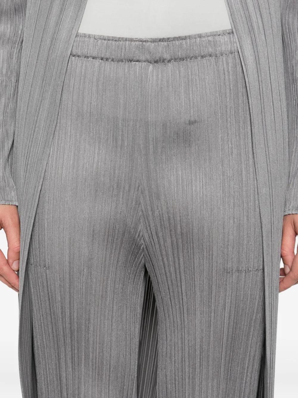 Issey Miyake Pleated Trousers In Gray