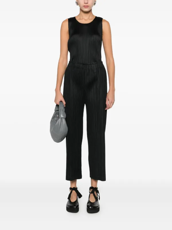 PLEATS PLEASE ブラック プリーツパンツ Pleats Please Issey Miyake プリーツ パンツ | ブラック | FARFETCH JP