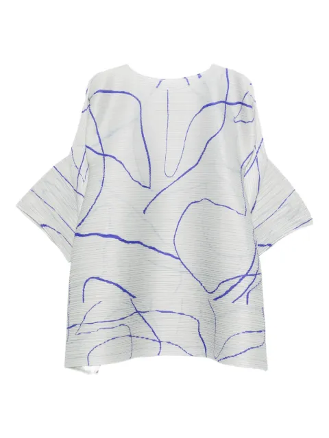 Pleats Please Issey Miyake top con motivo abstracto