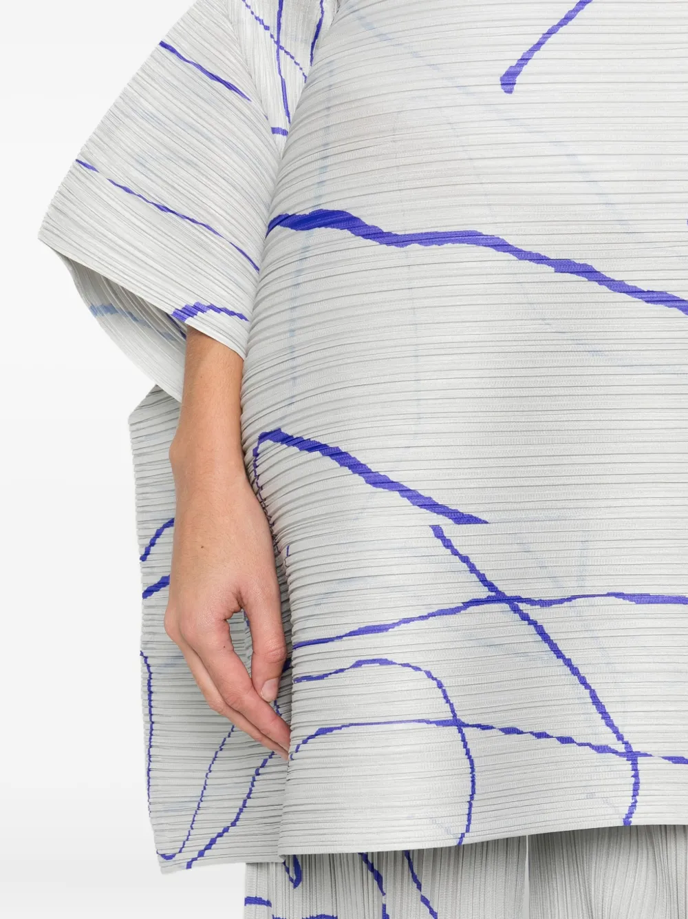 Pleats Please Issey Miyake Top met abstract patroon Grijs