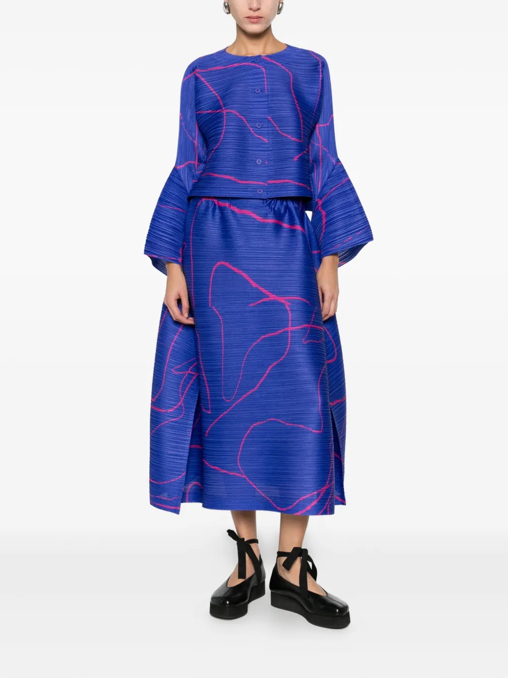 Pleats Please Issey Miyake abstract-pattern top | Blouses | Image 2