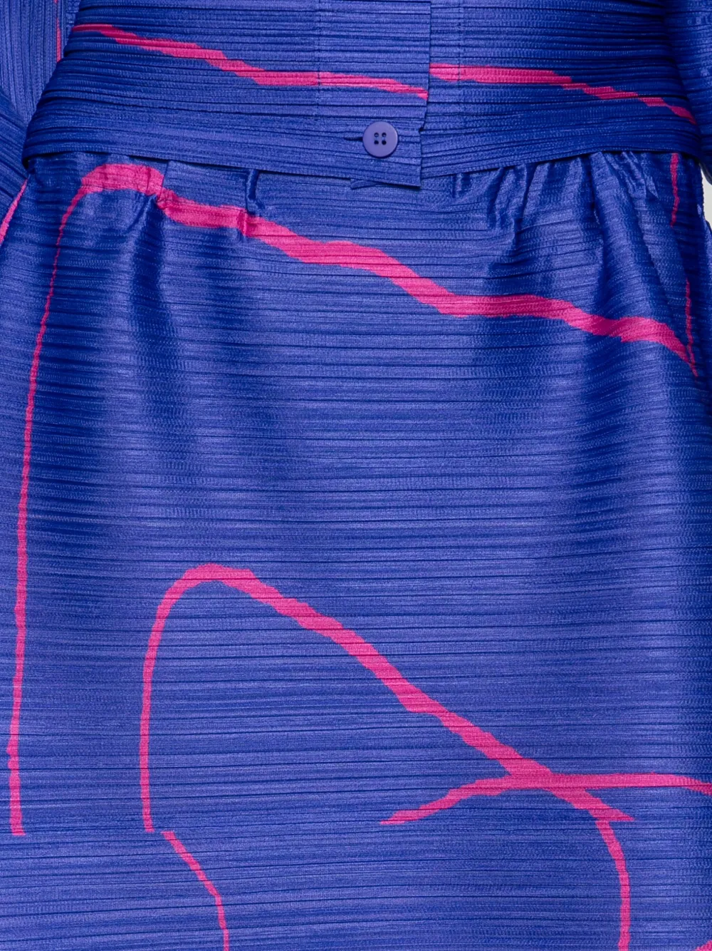 Issey Miyake Pleated Skirt In Blue
