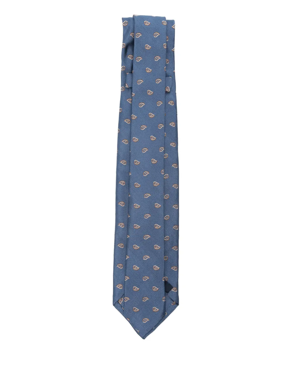 Barba paisley-pattern tie - Blauw