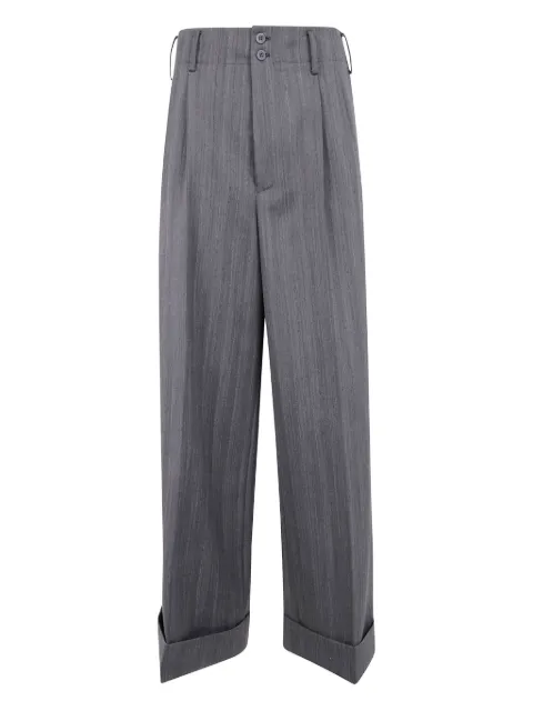IBRIGU pinstripe cuffed trousers