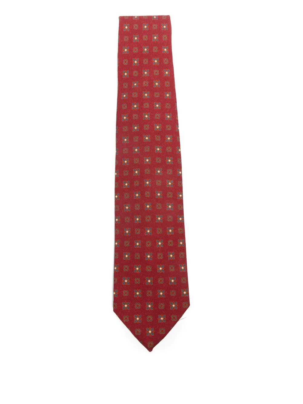 Barba Napoli Patterned Tie In Red