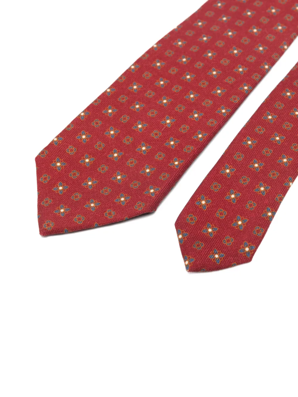 Barba Napoli Patterned Tie In Red