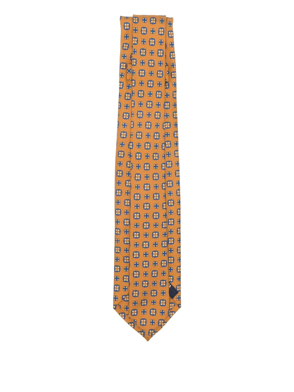 Barba patterned silk te - Oranje