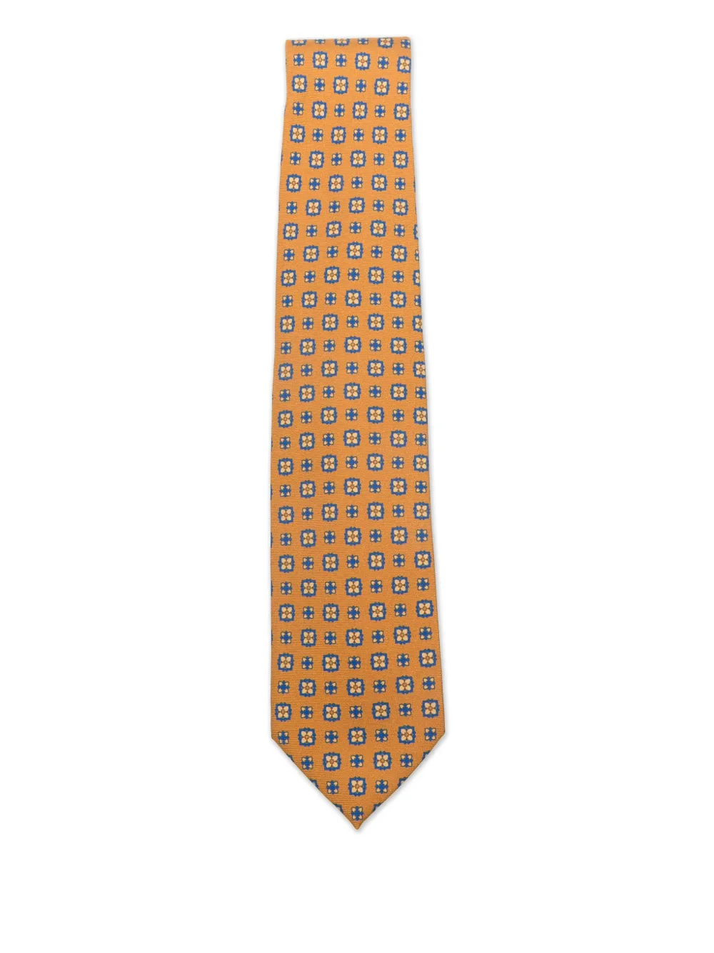 Barba patterned silk te | Orange | Image 1